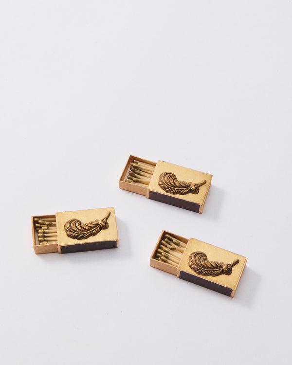 1950s Italian Gold Feather Matchbox