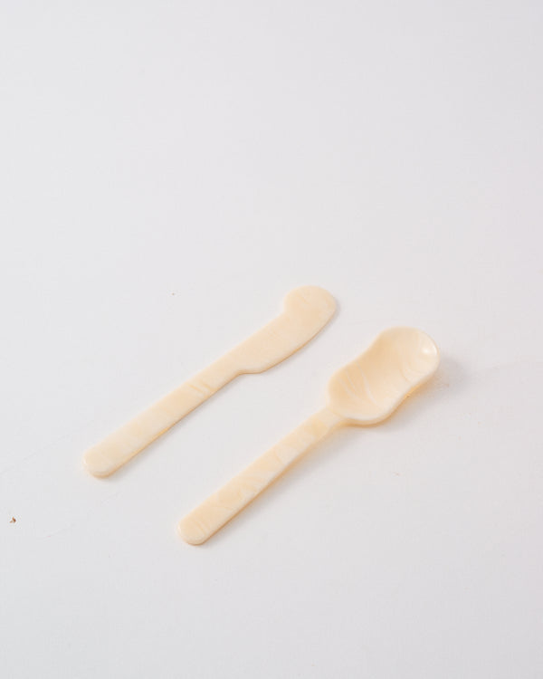 Cream Caviar Knife & Spoon