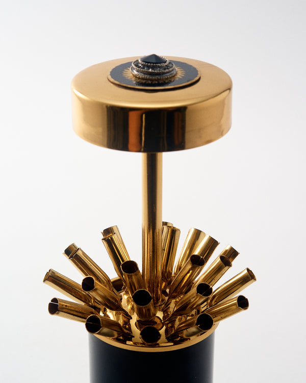 1970s Gold & Black Lacquer Art Deco Entertaining Dispenser