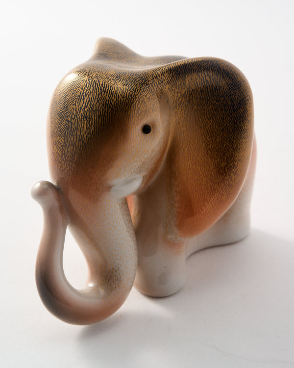 Italian Porcelain Hand Painted Elephant Figure