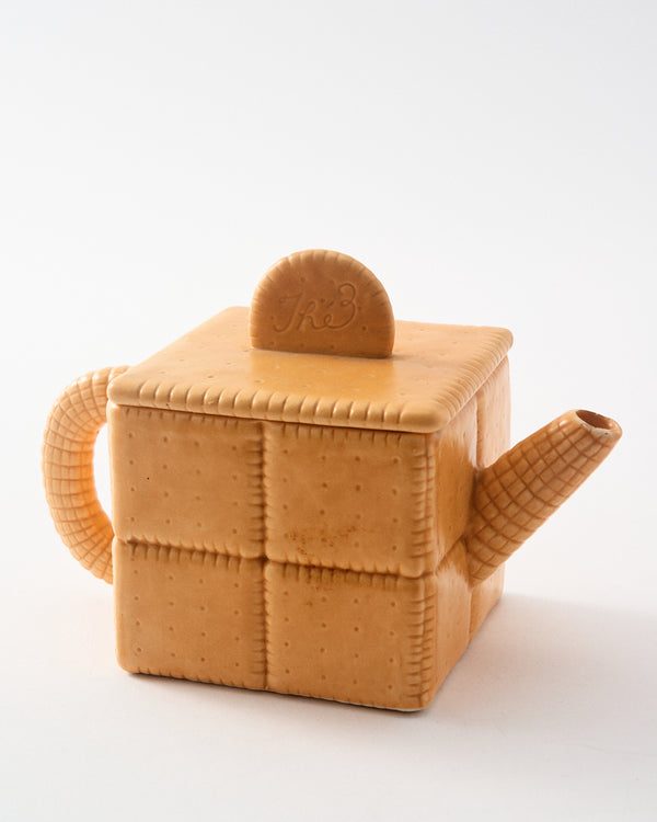 1970s Japanese Cracker Tea Pot, Creamer, and Sugar Bowl