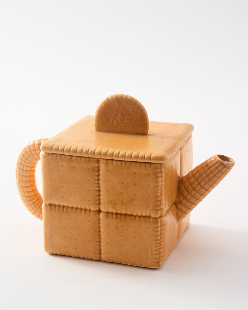 1970s Japanese Cracker Tea Pot, Creamer, and Sugar Bowl