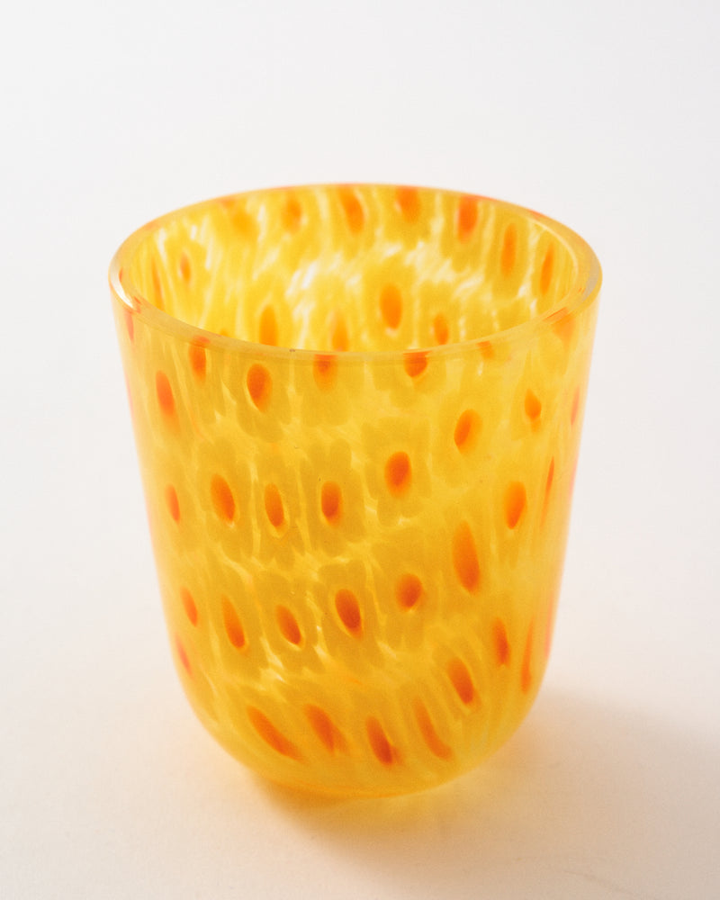 Yellow Millefiori Daisy Cane Votive