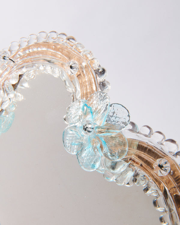 Large Murano Mirror - Blue