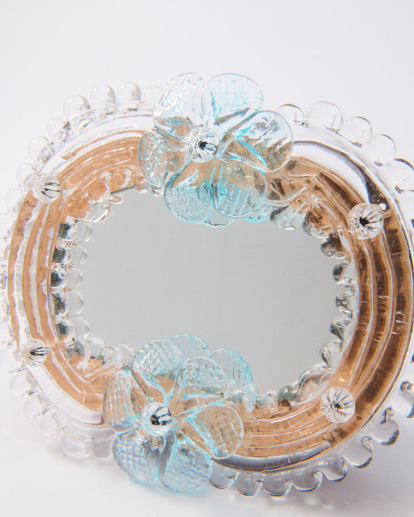Small Murano Mirror - Blue