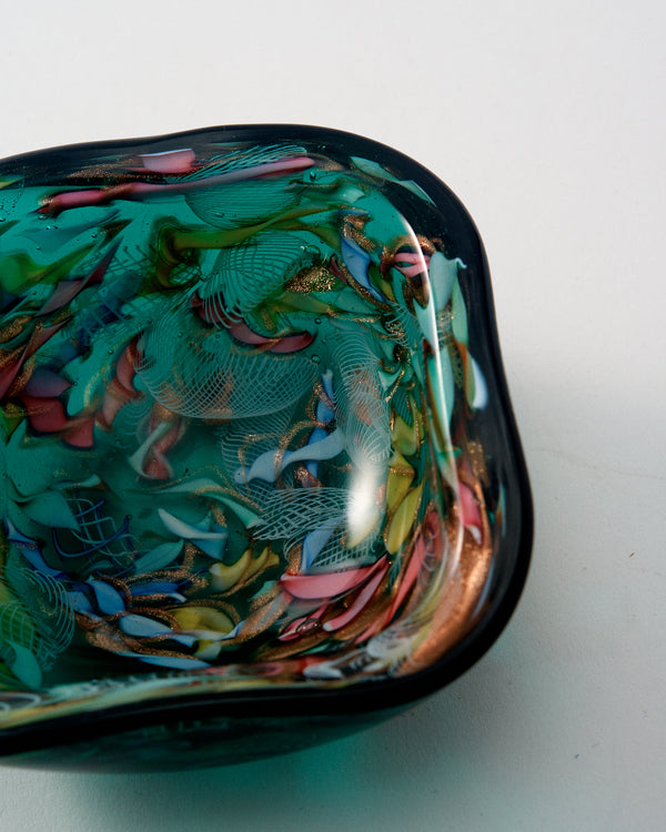1960s Murano Sea Green Tutti Frutti Dish
