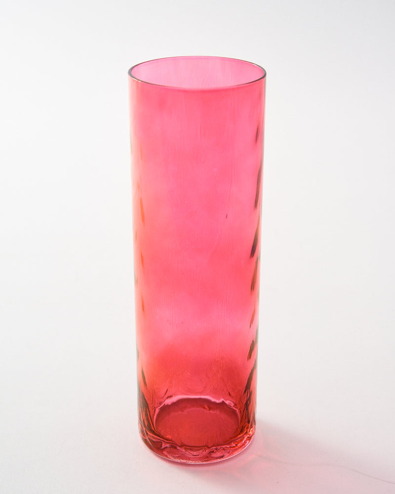 1960s Iridescent Hot Pink Pitcher Set of Seven Pieces
