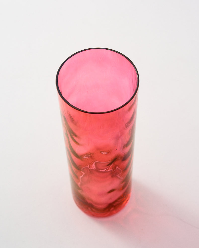 1960s Iridescent Hot Pink Pitcher Set of Seven Pieces