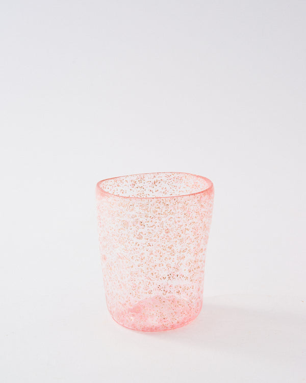 Murano Pink Glitter Glasses