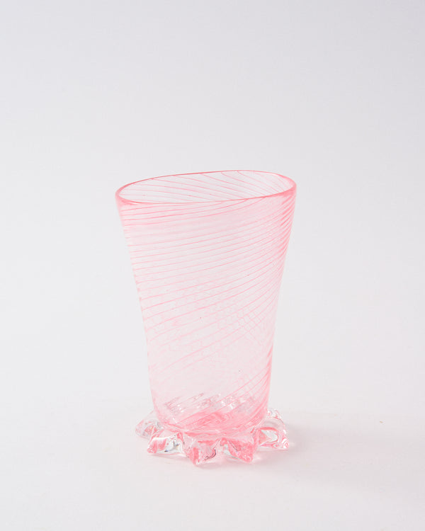 Murano Pink Glasses with Clear Base