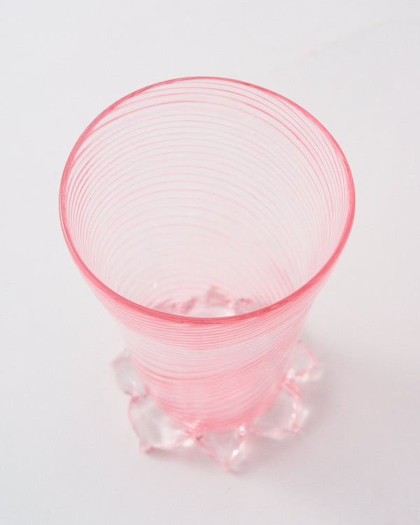 Murano Pink Glasses with Clear Base
