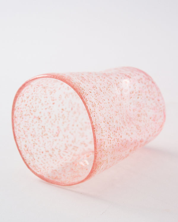 Murano Pink Glitter Glasses