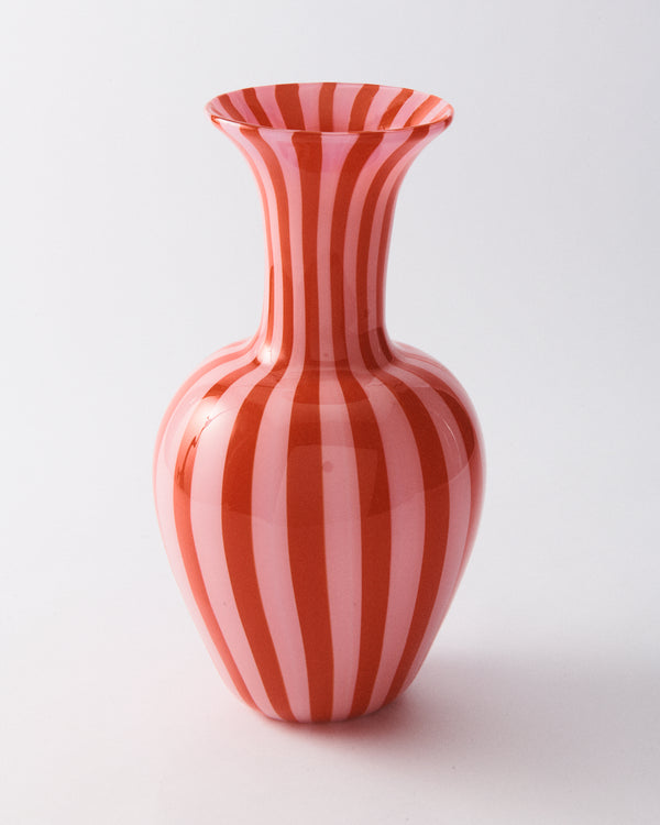 Italian Murano Pink & Red Bouquet Vase
