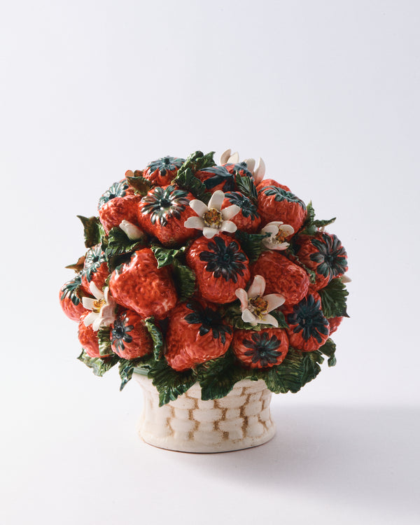 Italian Ceramic Strawberry Centerpiece