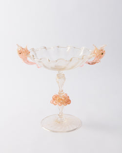 Pink & Gold Venetian Dolphin Duo Compote