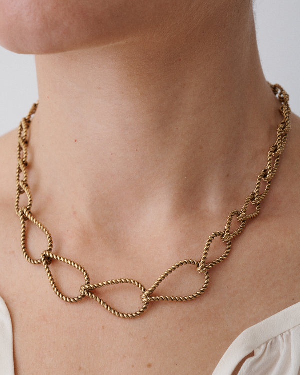 Gold Tone Rope Necklace