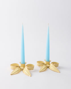 Yellow Bow Candle Holder Set of Two