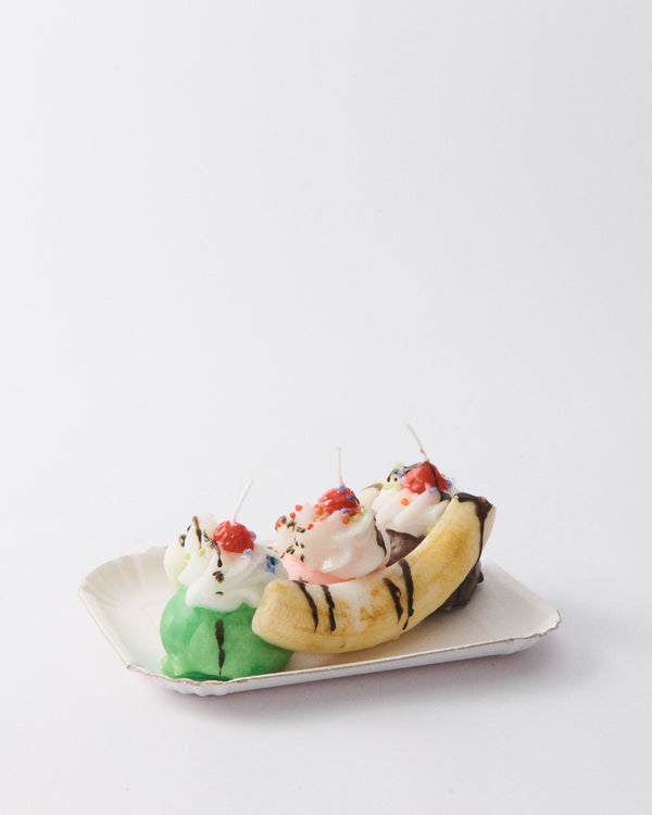 Italian Trompe-l'œil Banana Split Candle