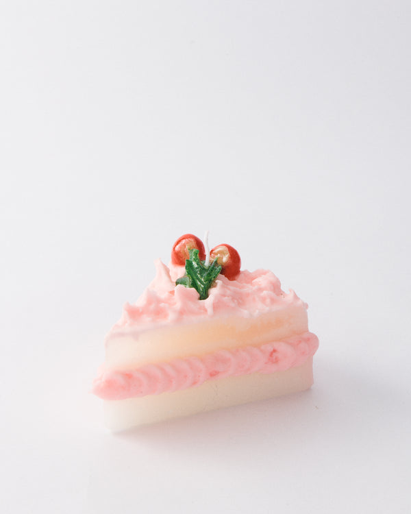 Italian Trompe-l'œil Cherry Cake Slice Candle