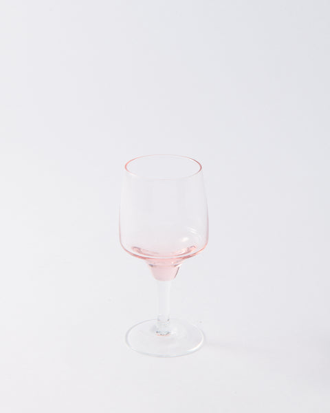 1970s Japanese Baby Pink Mini Wine Glass