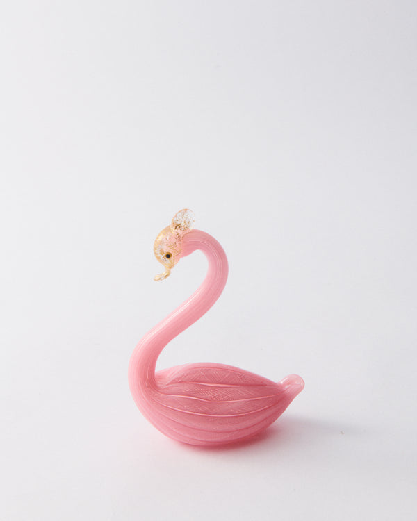 Rare Pink Murano Latteccino Swan