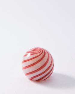1960s Murano Raspberry Red Swirl Paperweight