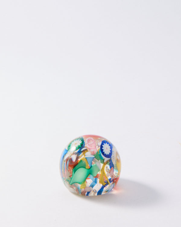 1960s Murano Multicolor Millefiori Paperweight