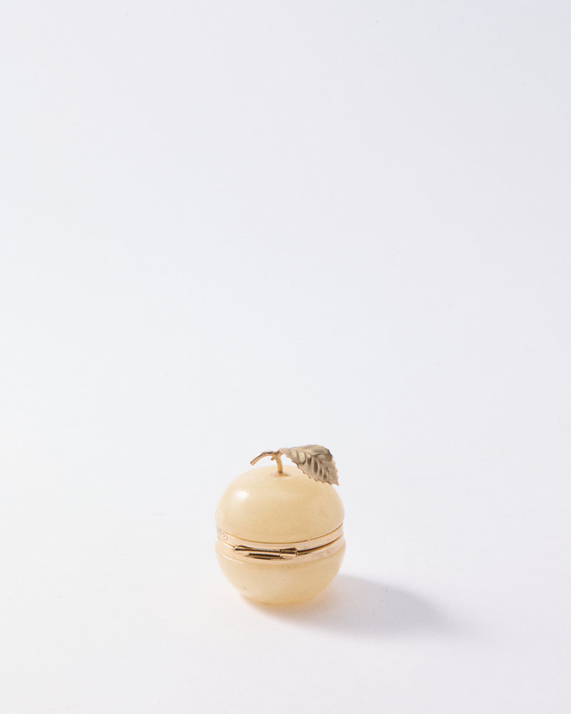 Butter Cream Alabaster Apple Ring Pot
