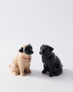 Handmade Ceramic Pug Salt & Pepper Shakers