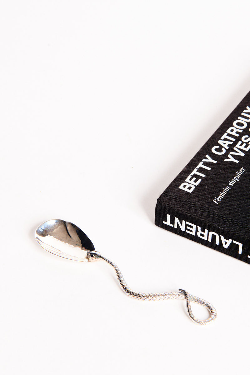 Italian Sterling Silver Snake Gelato Spoon