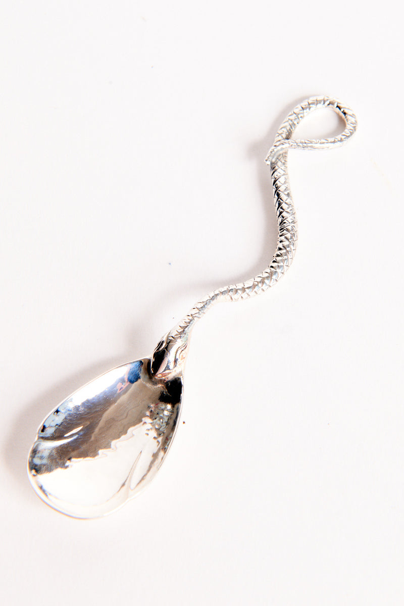 Italian Sterling Silver Snake Gelato Spoon