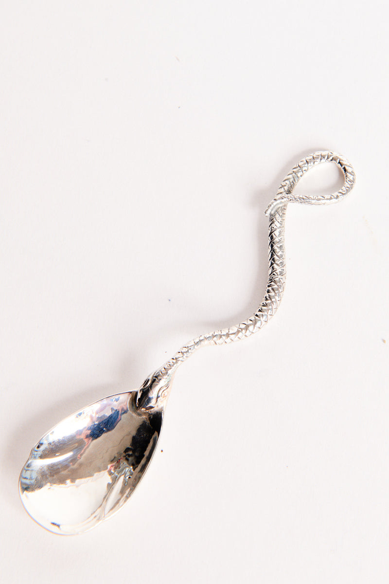 Italian Sterling Silver Snake Gelato Spoon