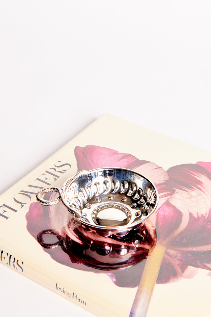Italian Sterling Silver Snake Bowl