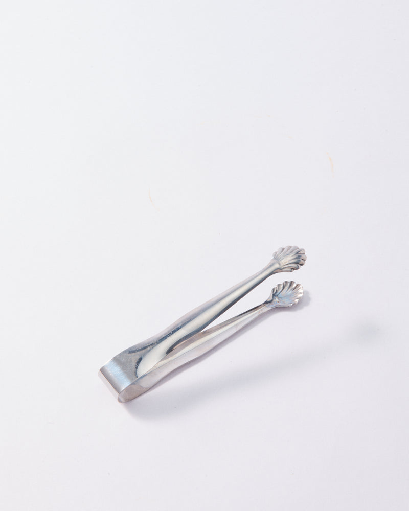 Italian Stainless Steel Petite Shell Ice Tongs