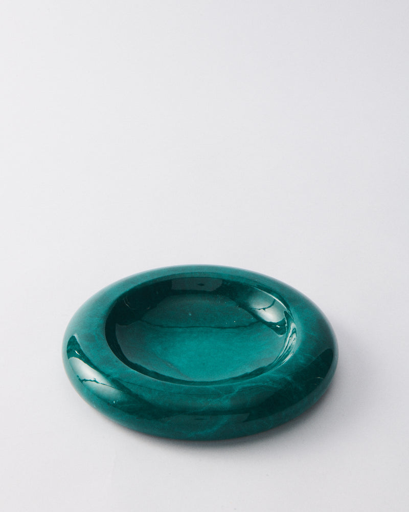 Italian Alabaster Malachite Green Catchall