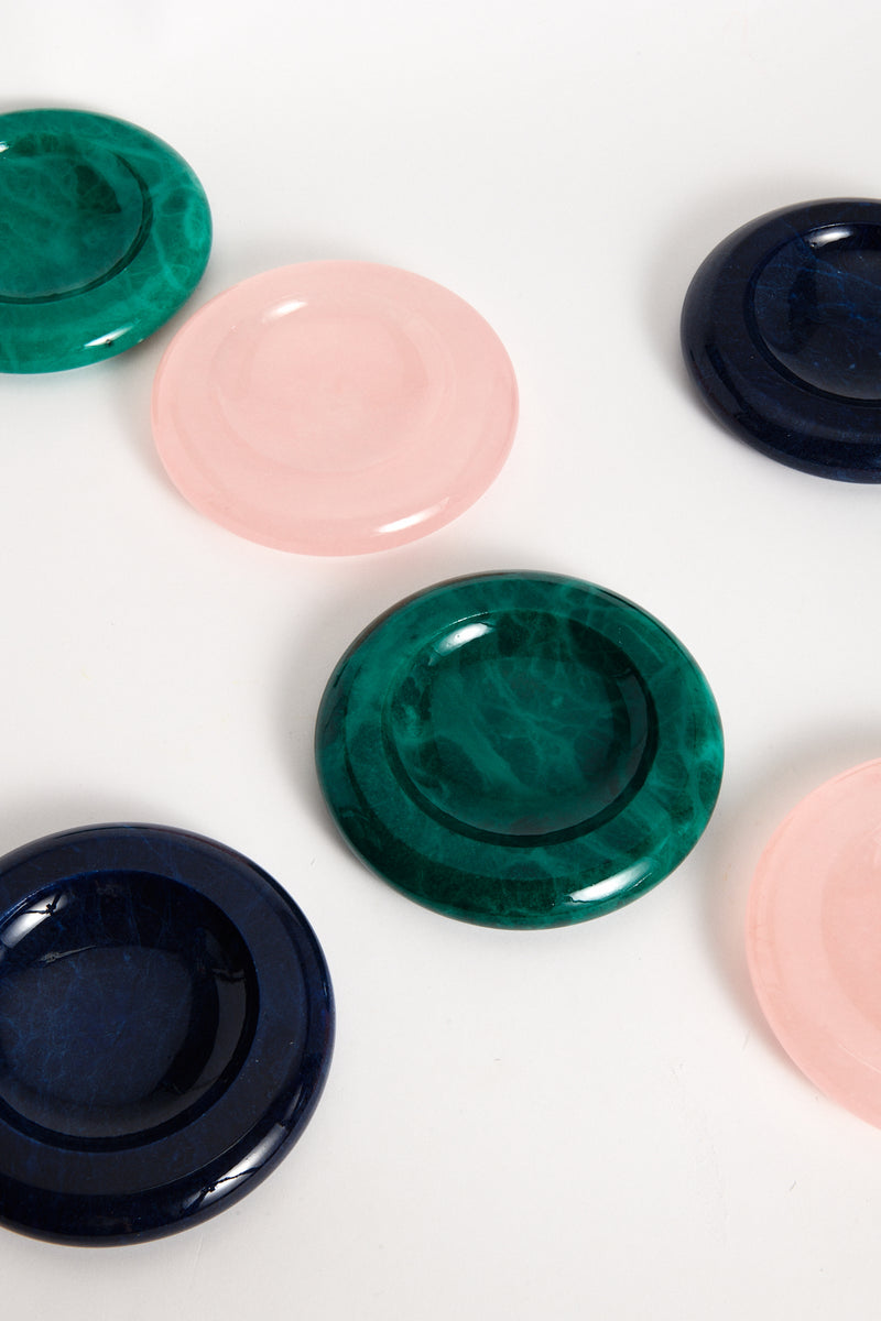 Italian Alabaster Malachite Green Catchall