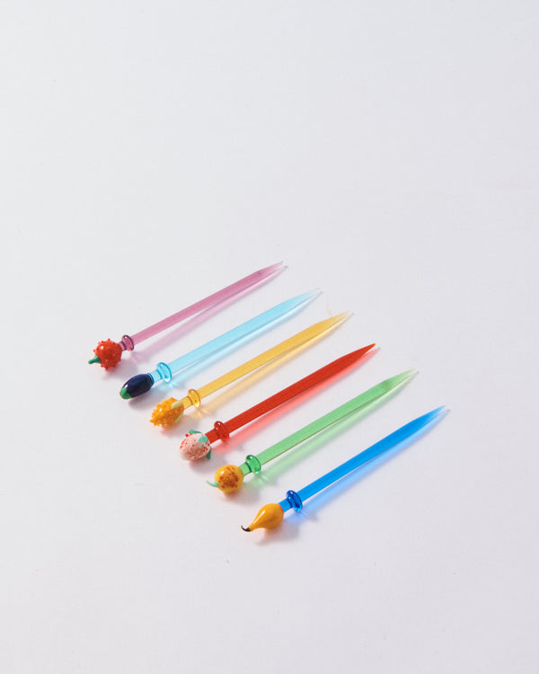 Mid Century German Fruit Cocktail Pick Set of Six