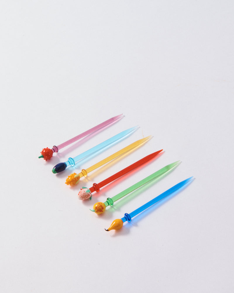 Mid Century German Fruit Cocktail Pick Set of Six