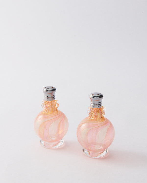 Hand Blown Swirl Salt & Pepper Shakers