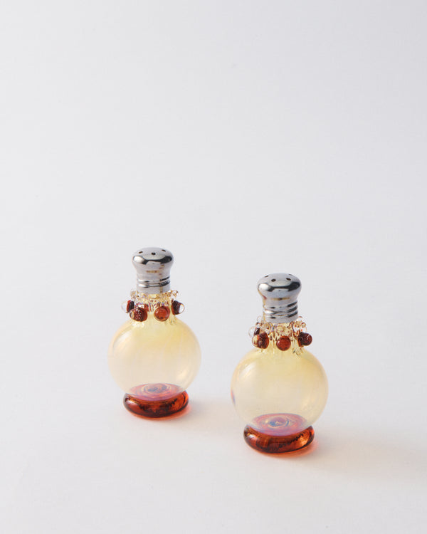 Hand Blown Artist Glass Salt & Pepper Shakers
