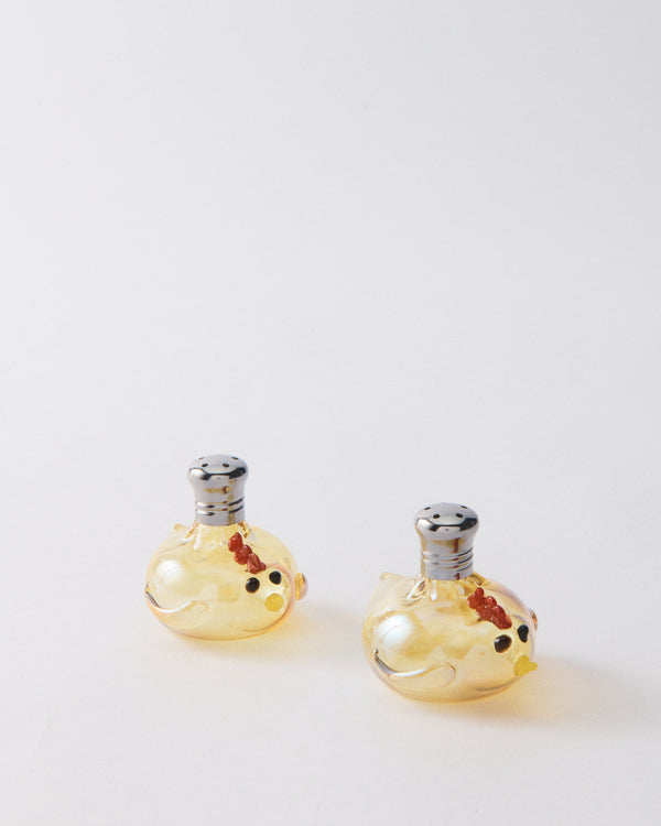 Hand Blown Artist Glass Salt & Pepper Shakers