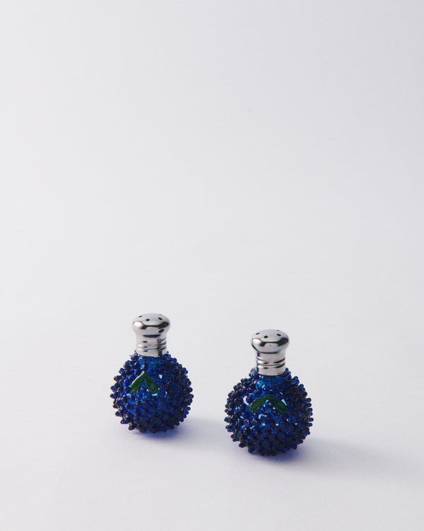 Hand Blown Blueberry Salt & Pepper Shakers