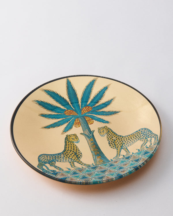 Italian Leopard Glass Dish