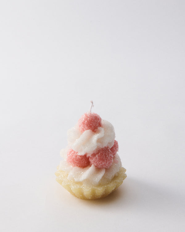 Italian Trompe-l'œil Raspberry Tart Candle