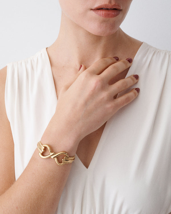 Gold Infinity Bangle