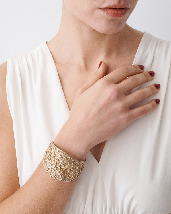 Intricate Textured Cuff Bracelet
