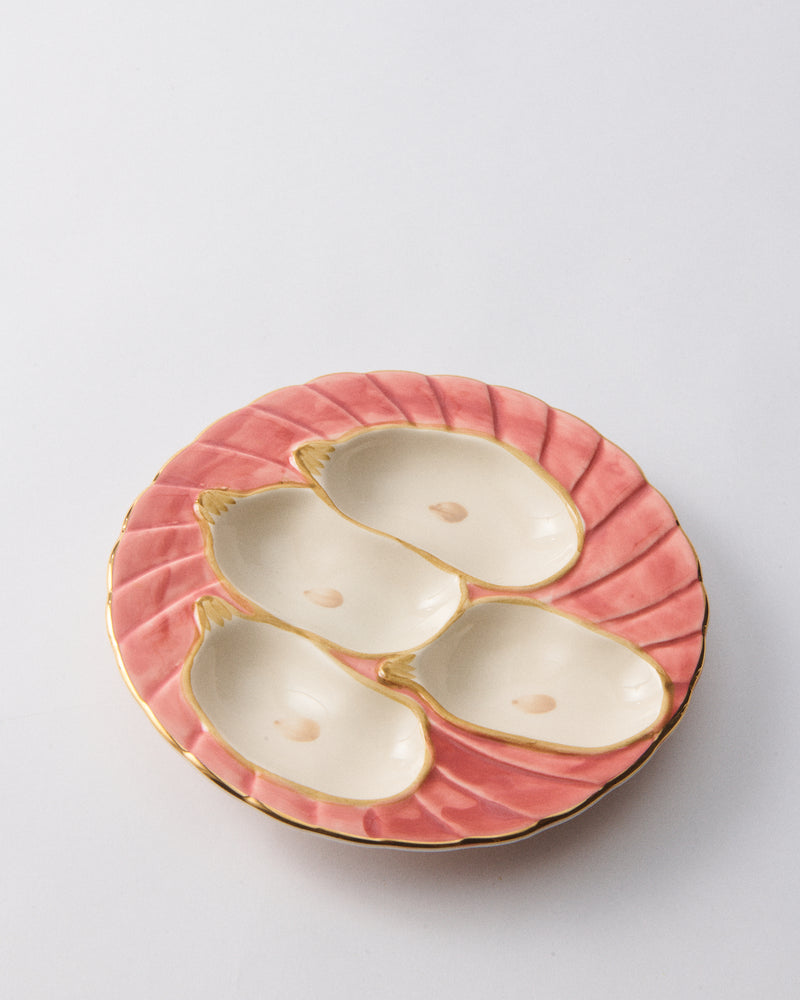Pink & Gold Oyster Plate