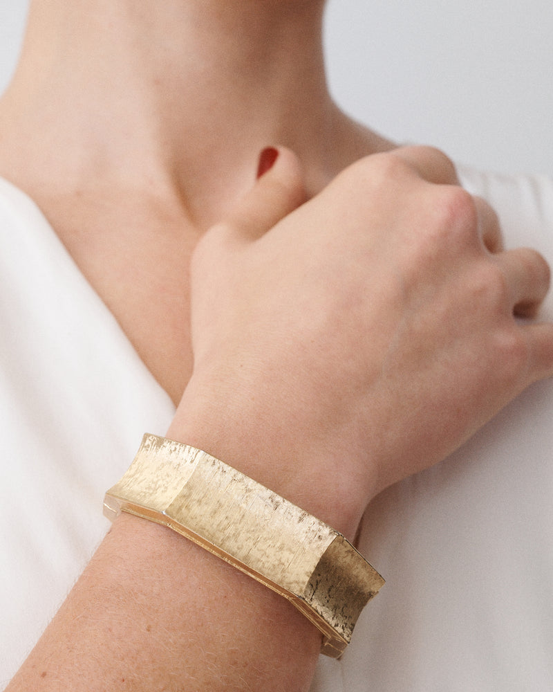 Angular Brushed Cuff Bracelet