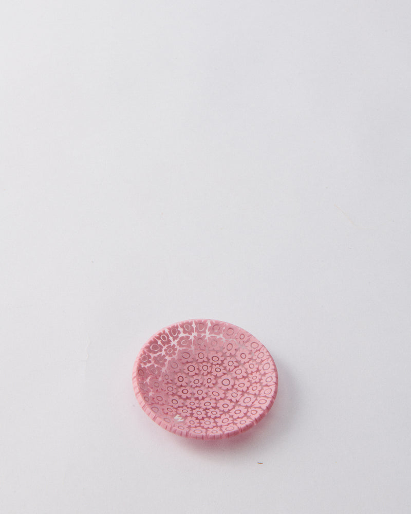 Murano Pink Daisy Millefiori Mini Dish