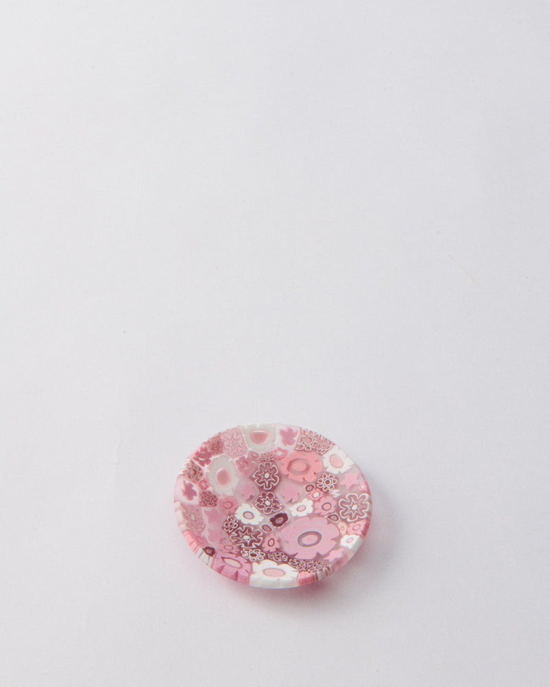 Pink Flower Murano Millefiori Mini Dish